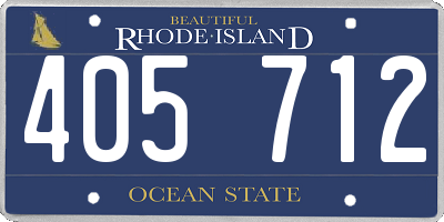 RI license plate 405712