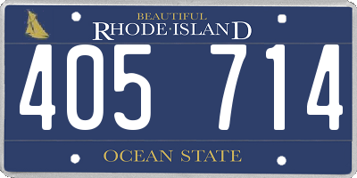 RI license plate 405714