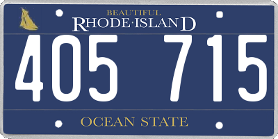 RI license plate 405715