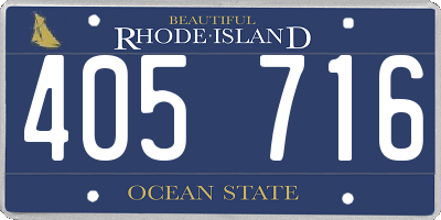 RI license plate 405716