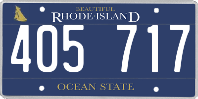 RI license plate 405717