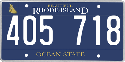 RI license plate 405718