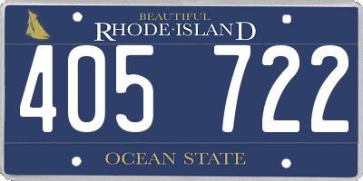 RI license plate 405722