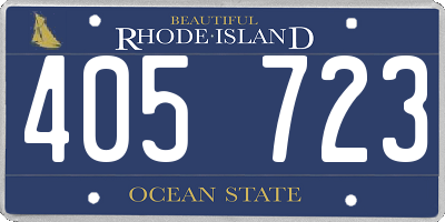 RI license plate 405723