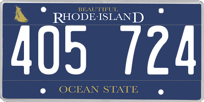 RI license plate 405724