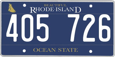 RI license plate 405726