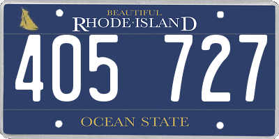 RI license plate 405727