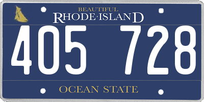 RI license plate 405728