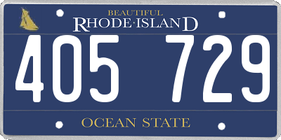 RI license plate 405729