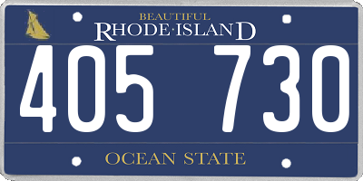 RI license plate 405730