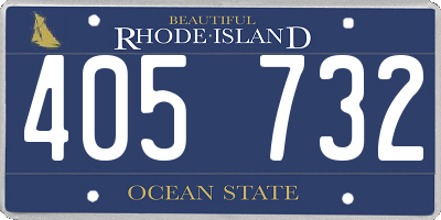 RI license plate 405732