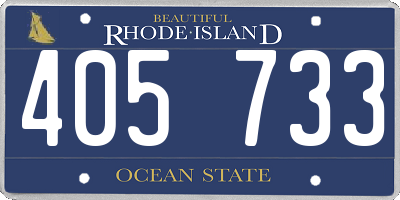 RI license plate 405733