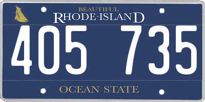 RI license plate 405735