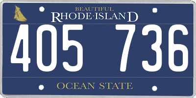 RI license plate 405736