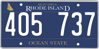 RI license plate 405737