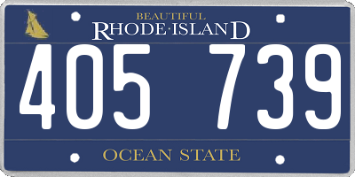 RI license plate 405739
