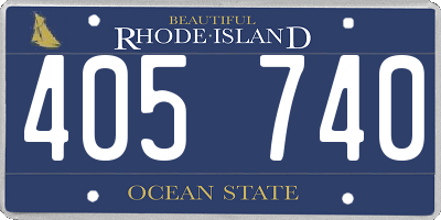 RI license plate 405740