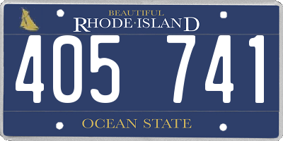 RI license plate 405741