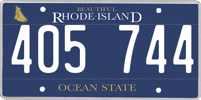 RI license plate 405744