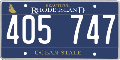 RI license plate 405747