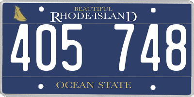 RI license plate 405748