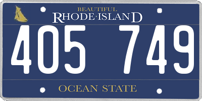 RI license plate 405749