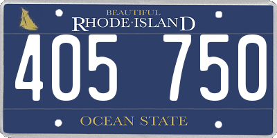 RI license plate 405750