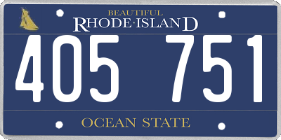 RI license plate 405751