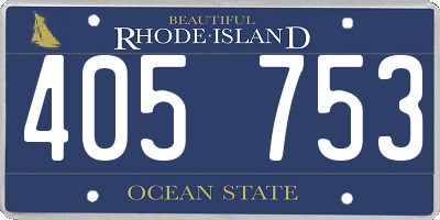 RI license plate 405753