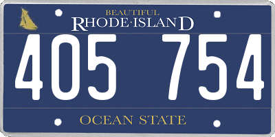 RI license plate 405754