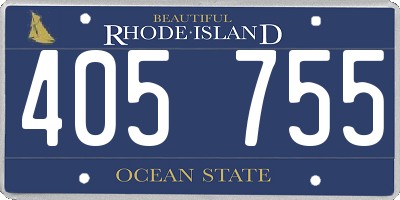 RI license plate 405755