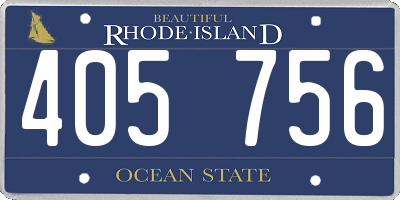 RI license plate 405756