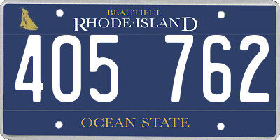 RI license plate 405762