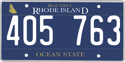 RI license plate 405763