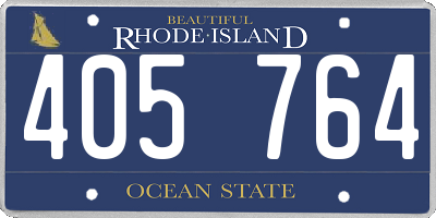 RI license plate 405764