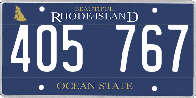 RI license plate 405767