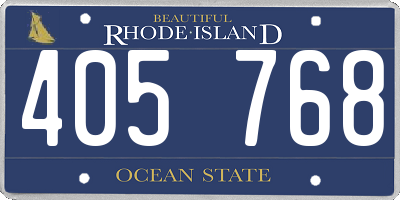 RI license plate 405768