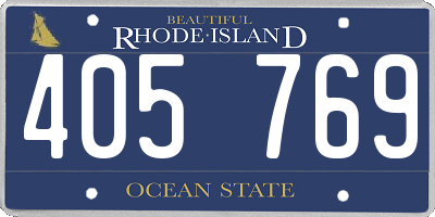 RI license plate 405769