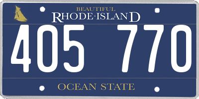 RI license plate 405770