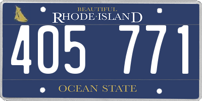 RI license plate 405771
