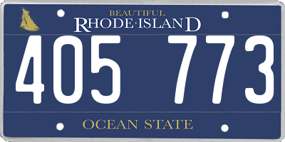 RI license plate 405773