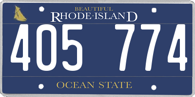 RI license plate 405774