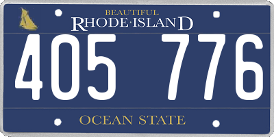 RI license plate 405776