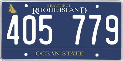 RI license plate 405779