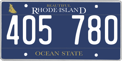 RI license plate 405780