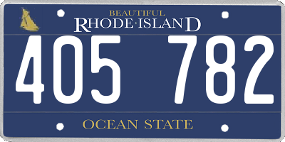 RI license plate 405782