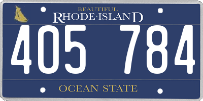 RI license plate 405784