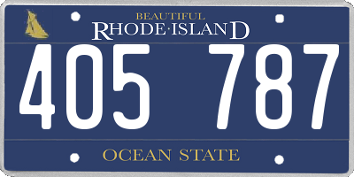RI license plate 405787