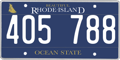 RI license plate 405788