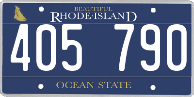 RI license plate 405790